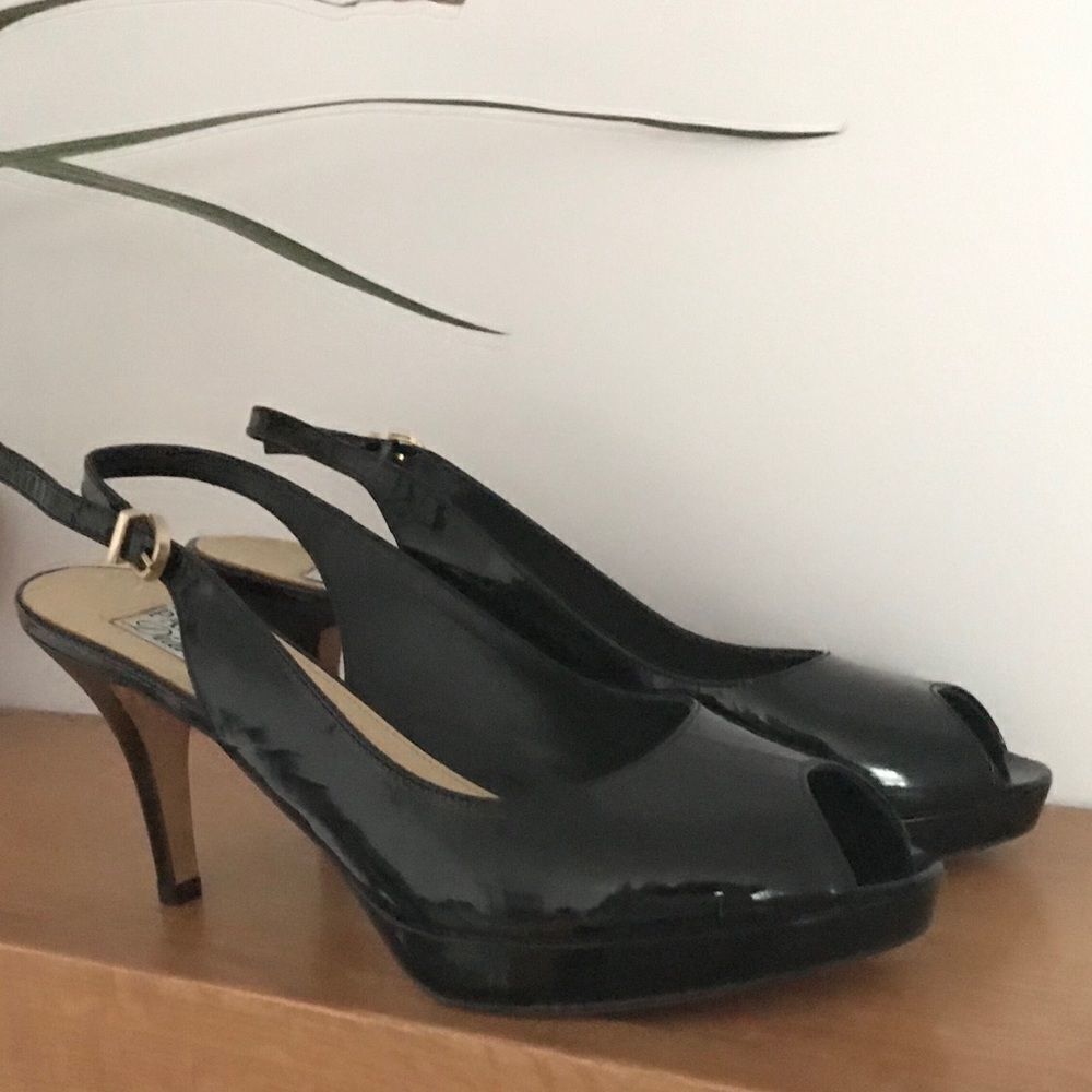 Pancaldi Platform Heels Patent Leather Sandals